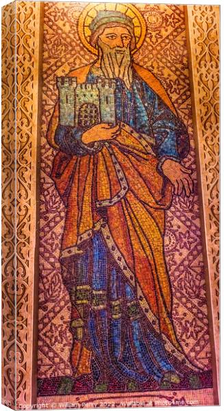 Ezekiel Mosaic St. Augustine Cathedral Catholic Church Tucson Ar Canvas Print by William Perry