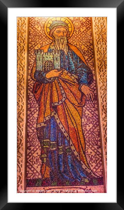 Ezekiel Mosaic St. Augustine Cathedral Catholic Church Tucson Ar Framed Mounted Print by William Perry