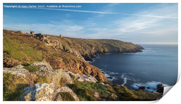 The Cornish coastline Print by Gary Parker