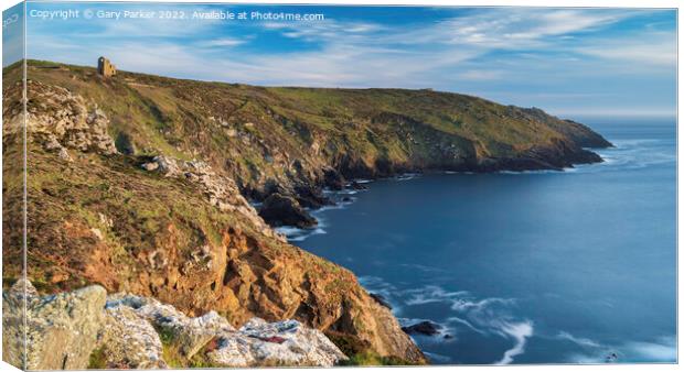 The Cornish coastline, near Lands end Canvas Print by Gary Parker
