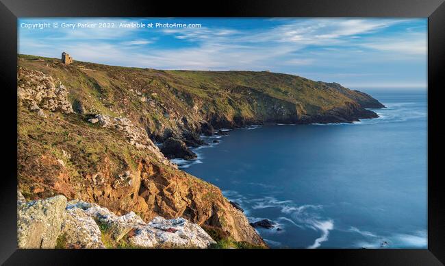 The Cornish coastline, near Lands end Framed Print by Gary Parker
