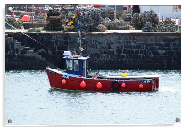 Fishing boat Arbroath Acrylic by Fernleafphotography 