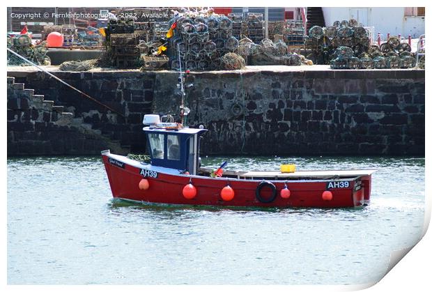 Fishing boat Arbroath Print by Fernleafphotography 