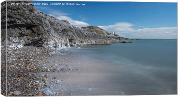 Bracelet Bay, the Mumbles, Swansea, south Wales Canvas Print by Gary Parker