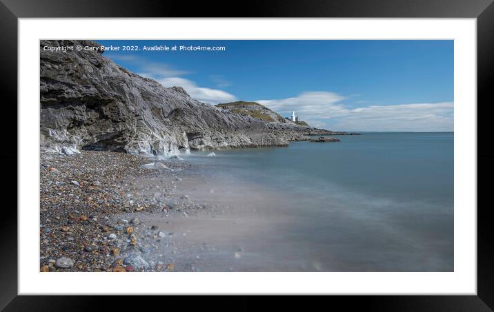 Bracelet Bay, the Mumbles, Swansea, south Wales Framed Mounted Print by Gary Parker