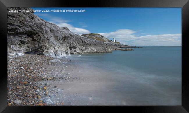 Bracelet Bay, the Mumbles, Swansea, south Wales Framed Print by Gary Parker