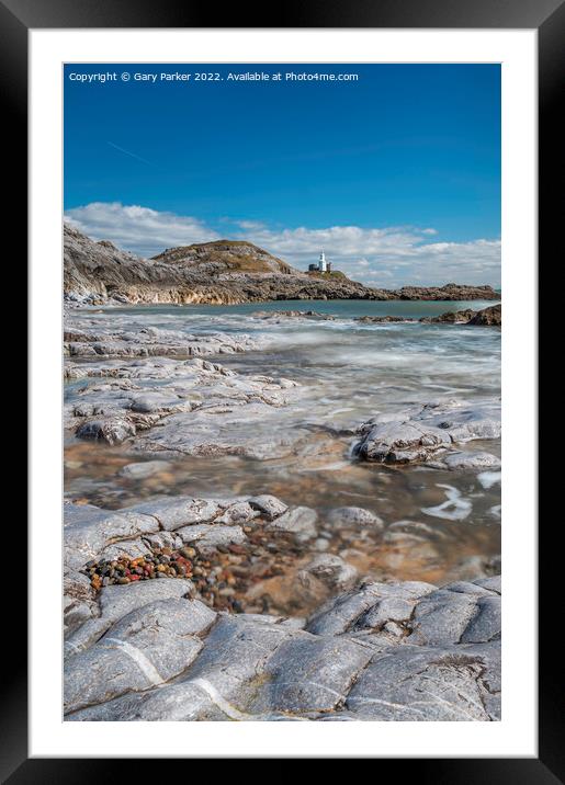 Bracelet Bay, Mumbles, south Wales Framed Mounted Print by Gary Parker