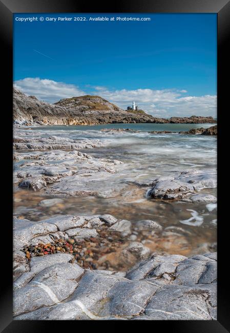 Bracelet Bay, Mumbles, south Wales Framed Print by Gary Parker