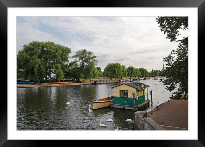 River Avon at Stratford upon Avon Framed Mounted Print by Kevin Round