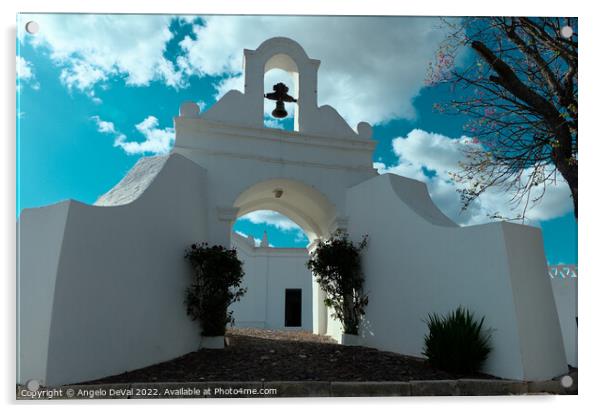 Bell Arch in Aljustrel Castle - Alentejo Acrylic by Angelo DeVal