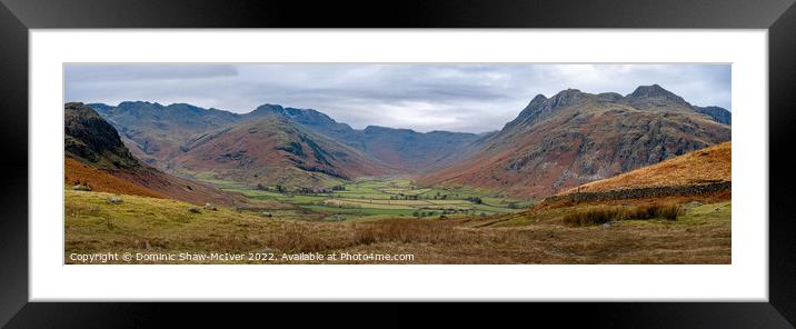 Langdale Pikes to Bowfell Framed Mounted Print by Dominic Shaw-McIver