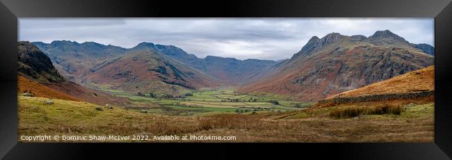 Langdale Pikes to Bowfell Framed Print by Dominic Shaw-McIver
