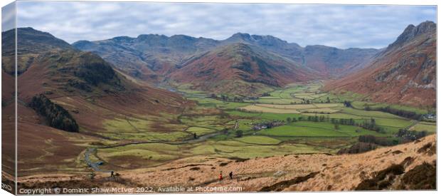 Wrynose Fell to Langdale Pikes Canvas Print by Dominic Shaw-McIver