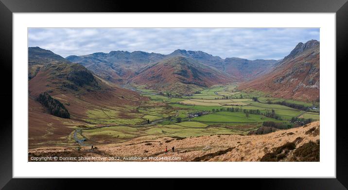 Wrynose Fell to Langdale Pikes Framed Mounted Print by Dominic Shaw-McIver