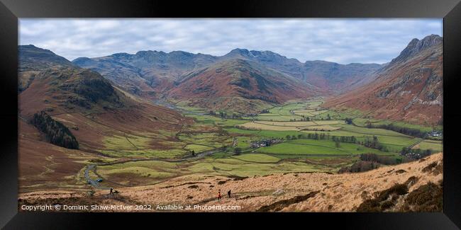 Wrynose Fell to Langdale Pikes Framed Print by Dominic Shaw-McIver