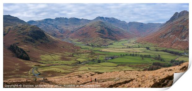 Wrynose Fell to Langdale Pikes Print by Dominic Shaw-McIver