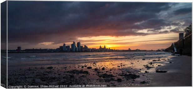 Majestic Liverpool Winter Sunrise Canvas Print by Dominic Shaw-McIver