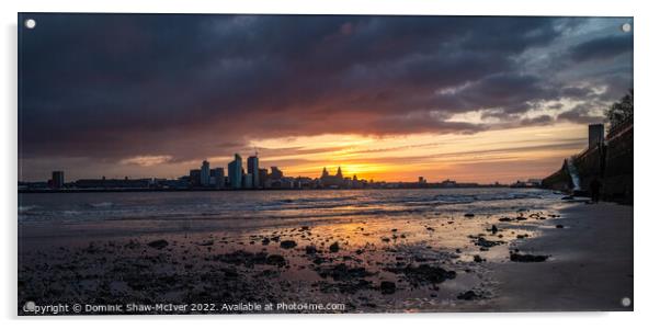 Majestic Liverpool Winter Sunrise Acrylic by Dominic Shaw-McIver