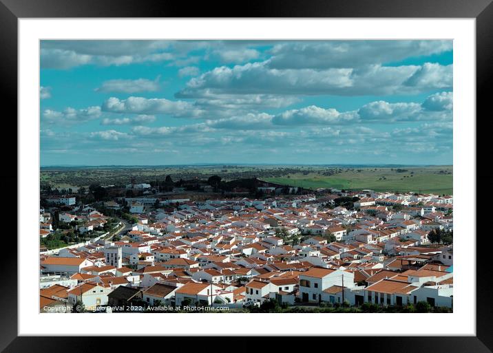 Aljustrel Cityscape - Alentejo Framed Mounted Print by Angelo DeVal