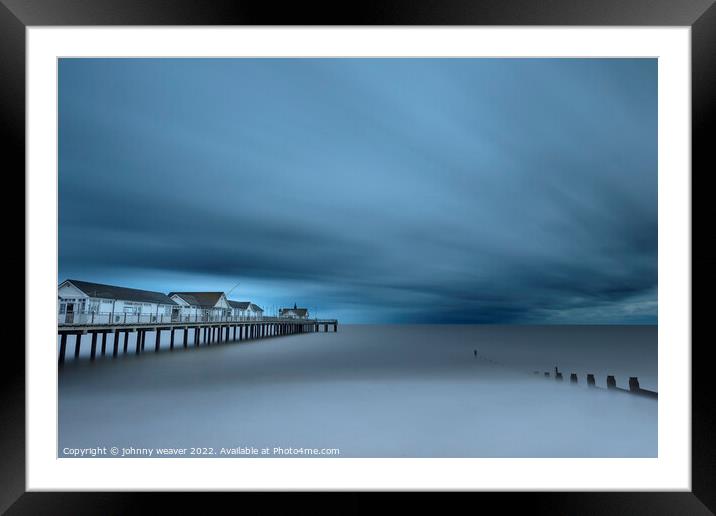 Southwold Pier Suffolk Long Expossure  Framed Mounted Print by johnny weaver