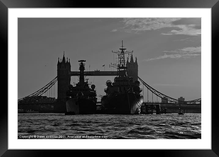 Tower Bridge Sunrise Framed Mounted Print by Dawn O'Connor