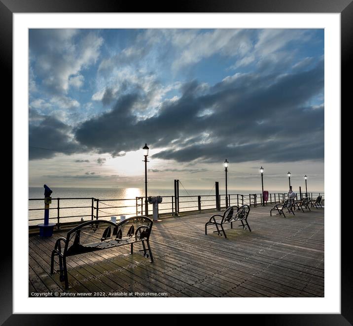 Southend On Sea Pier Sunset Framed Mounted Print by johnny weaver