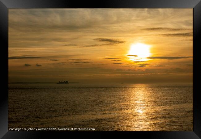 Southend On Sea Sunset Framed Print by johnny weaver