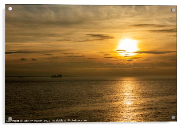 Southend On Sea Sunset Acrylic by johnny weaver