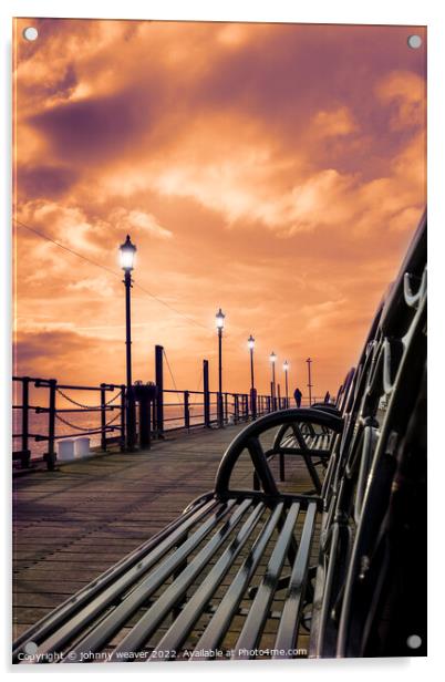Southend On Sea Pier Sunset Acrylic by johnny weaver