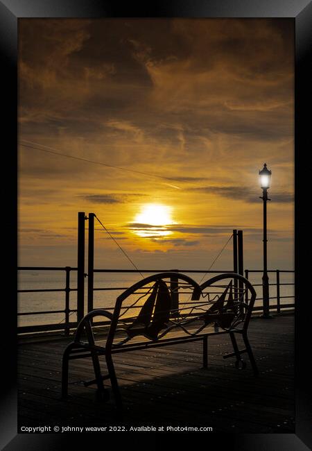 Southend On Sea Pier Sunset Framed Print by johnny weaver