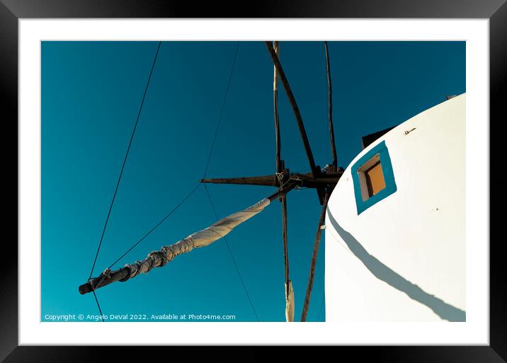 Maralhas Windmill Detail  Framed Mounted Print by Angelo DeVal