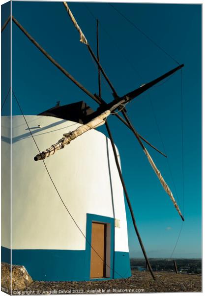 Maralhas Windmill in Aljustrel Canvas Print by Angelo DeVal