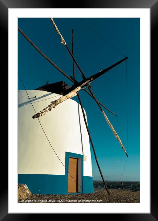 Maralhas Windmill in Aljustrel Framed Mounted Print by Angelo DeVal