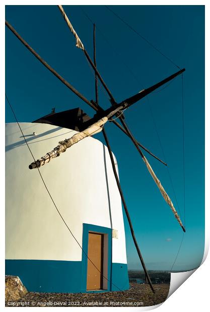 Maralhas Windmill in Aljustrel Print by Angelo DeVal