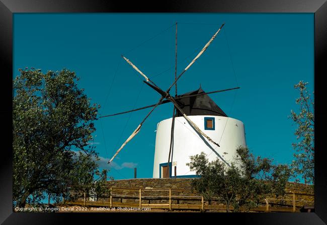 Maralhas Windmill in Aljustrel - Alentejo Framed Print by Angelo DeVal