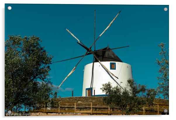Maralhas Windmill in Aljustrel - Alentejo Acrylic by Angelo DeVal