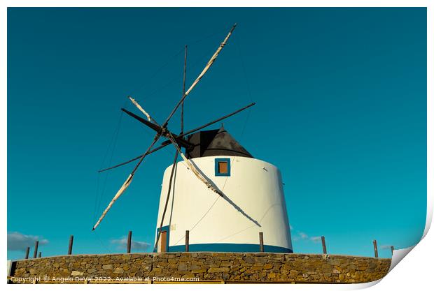 Maralhas Windmill in Aljustrel in Alentejo  Print by Angelo DeVal
