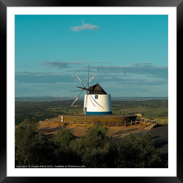 Maralhas Windmill On Top Of The Hill Framed Mounted Print by Angelo DeVal