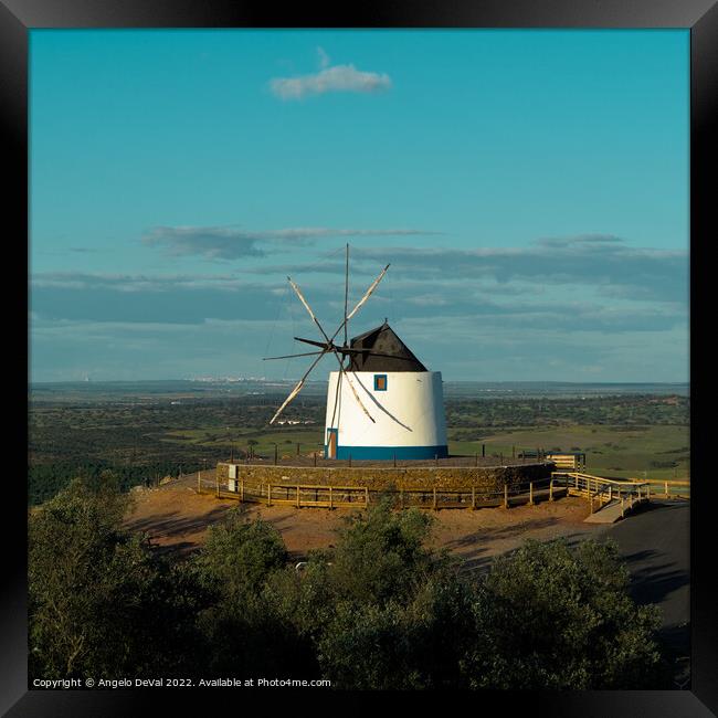 Maralhas Windmill On Top Of The Hill Framed Print by Angelo DeVal