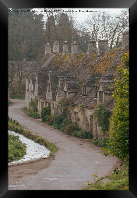 Arlington Row cottages in Bibury Framed Print by Christopher Keeley