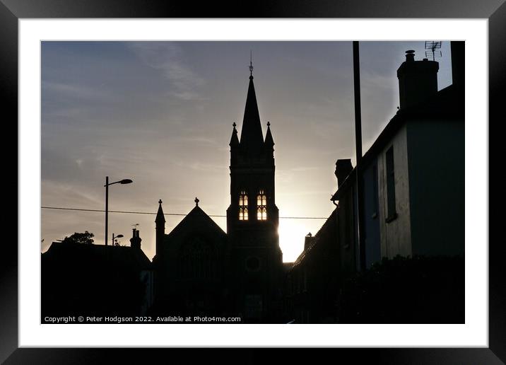 Petersfield Church at sunset Framed Mounted Print by Peter Hodgson