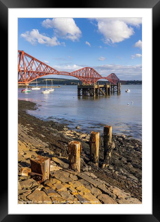 Forth Rail Bridge, North Queensferry Framed Mounted Print by Jim Monk