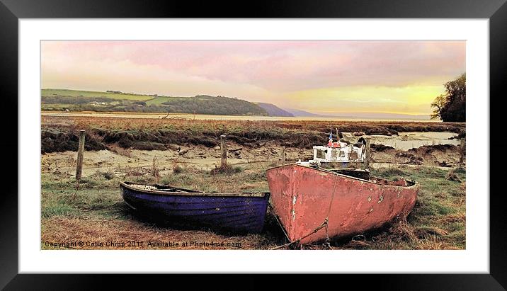 Llansteffan boats Framed Mounted Print by Colin Chipp