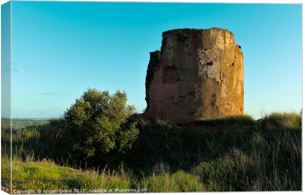 Ruins of the Old Mill of Aljustrel Canvas Print by Angelo DeVal