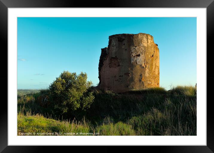 Ruins of the Old Mill of Aljustrel Framed Mounted Print by Angelo DeVal