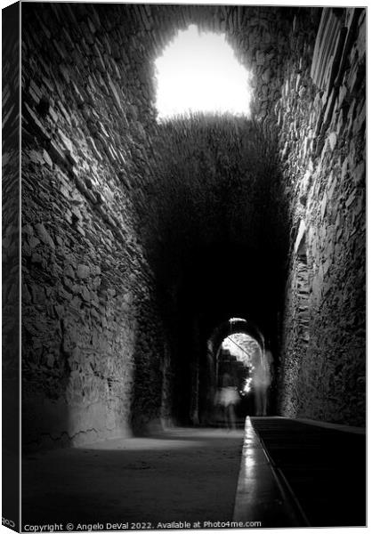 Among Ghosts in the Cryptoporticus  Canvas Print by Angelo DeVal