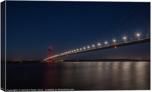 Night time on the Humber estuary Canvas Print by Richard Perks