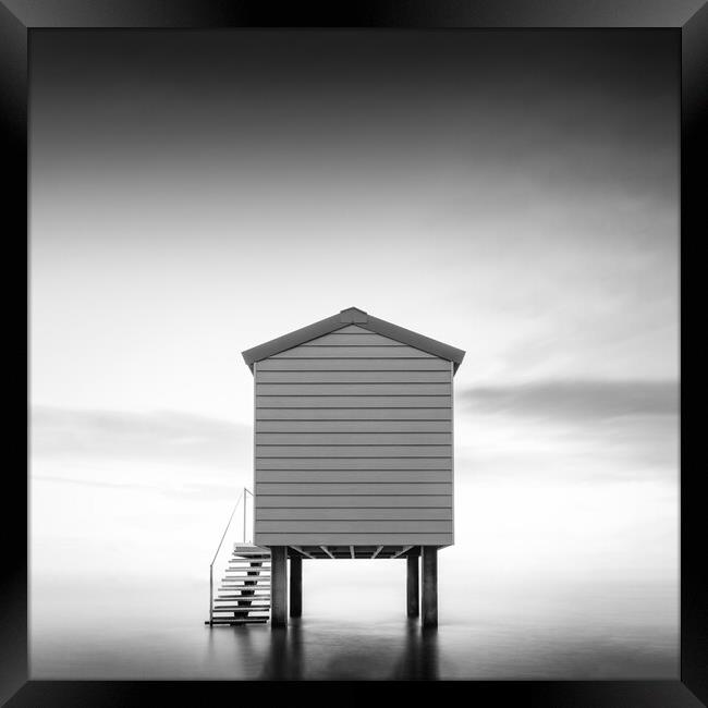 Osea Beach Hut Framed Print by Mark Jones