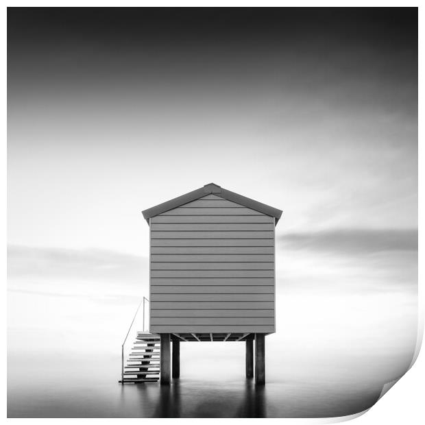 Osea Beach Hut Print by Mark Jones