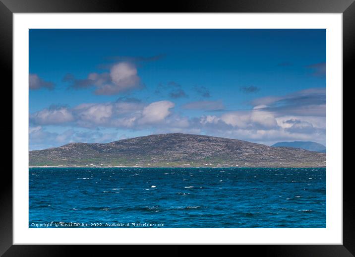 South Uist from the Ferry, Outer Hebrides Framed Mounted Print by Kasia Design